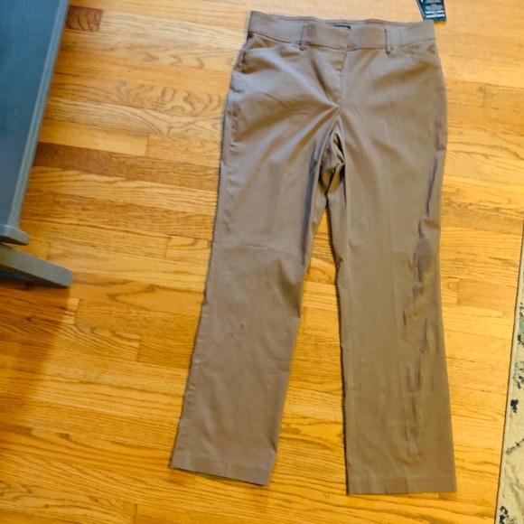 Brown Stretch Bootcut Pants - Picture 3 of 6
